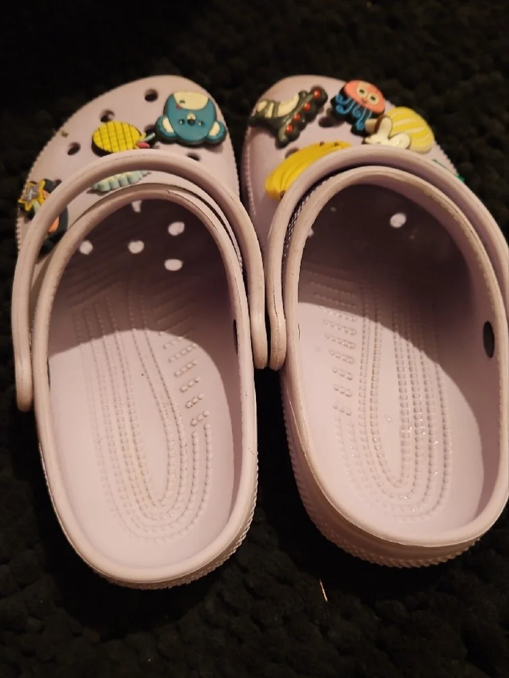 CROCS Kids Light Purple Clogs with Colorful Charms